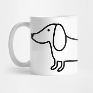 Simple dachshund black drawing Mug